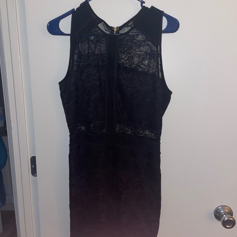Guess Elegant Black Lace Dress